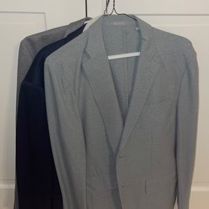 Three Uniqlo shirt fabric Blazers